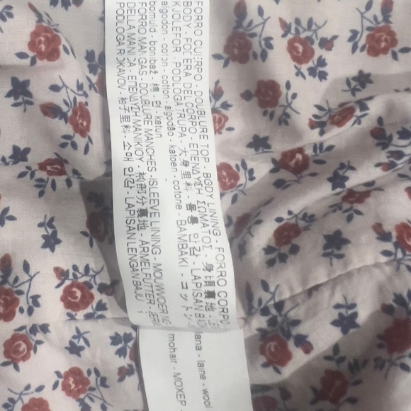 Zara Babygirl red light pea cost floral print inside - Picture 7 of 8